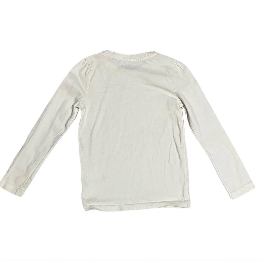 Gymboree Girls White Long Sleeve Shirt Size 5/6